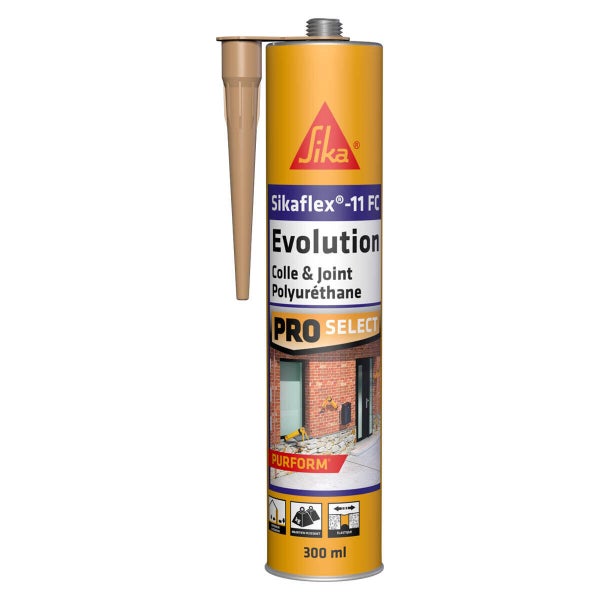 Colle joint polyurethane sikaflex-11fc evolution beige cart 300ml