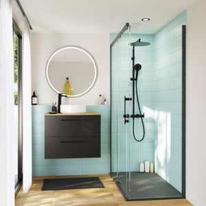 Paroi lateral fixe Remix 80cm verre transparent SENSEA