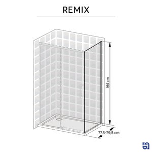 Paroi lateral fixe Remix 80cm verre transparent SENSEA