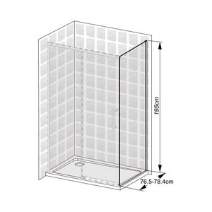 Paroi lateral fixe Remix 80cm verre transparent SENSEA