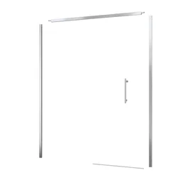Porte douche 1 coulissante 1 fixe Remix 140cm chromé kit SENSEA