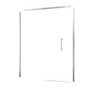 Porte douche 1 coulissante 1 fixe Remix 140cm chromé kit SENSEA