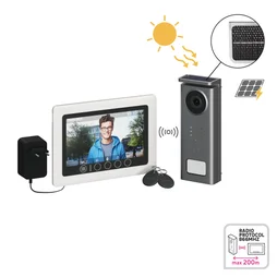 Kit visiophone connecté panneau solaire, LEXMAN