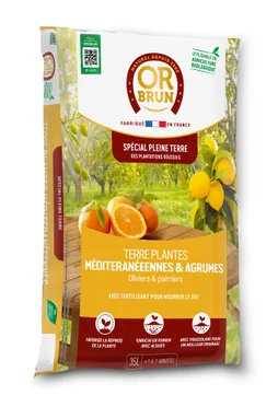 Substrat plantes méditerranéenne OR BRUN, 35 l