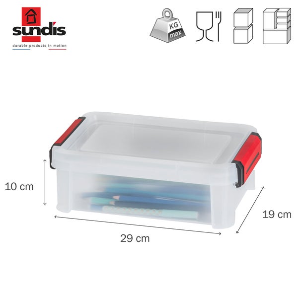 Boite de rangement clip'n store 2.5l transparent
