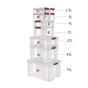 Boite de rangement clip'n store 2.5l transparent