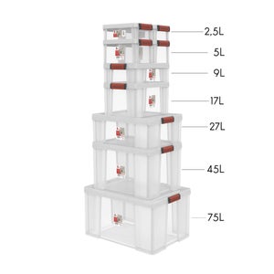 Boite de rangement clip'n store 2.5l transparent