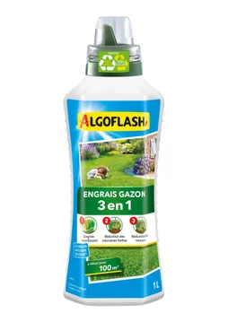 Engrais gazon liquide 3en1 biologique ALGOFLASH 1L