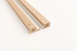 2 profils de finition MDF pour panneau tasseau fond blanc