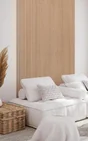 2 profils de finition MDF pour panneau tasseau fond blanc