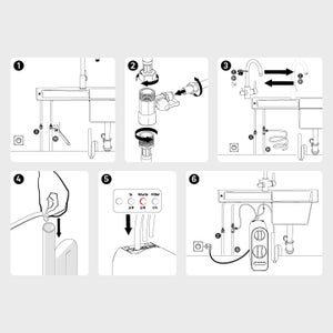 Osmoseur filtration 1,5l/min avec robinets 3 voies delinia equation