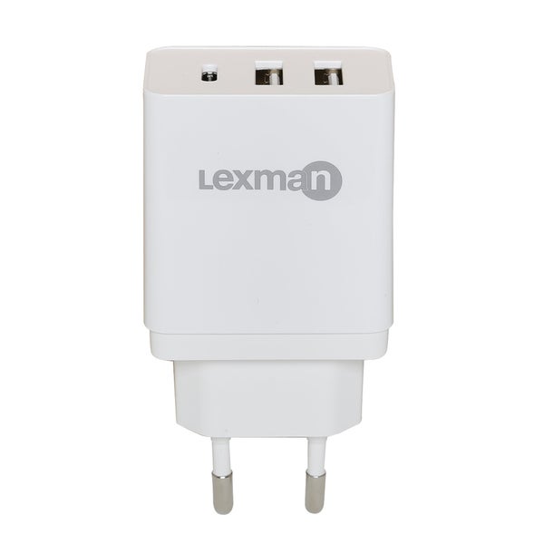 Chargeur USB multimédia blanc LEXMAN