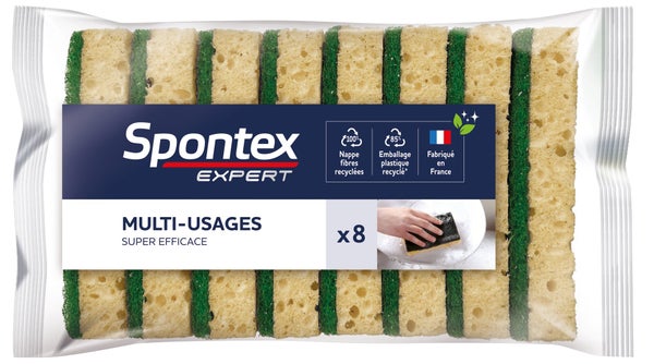 Lot de 8 éponges Xl multisurface, SPONTEX EXPERT