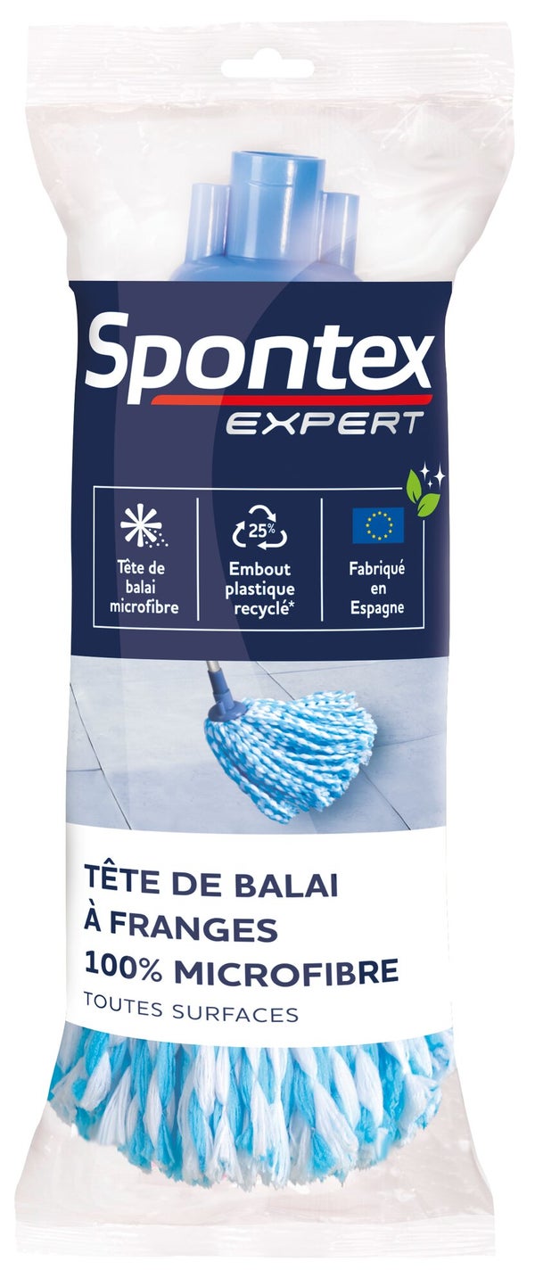 Tête de balai à franges microfibre pour sols SPONTEX EXPERT
