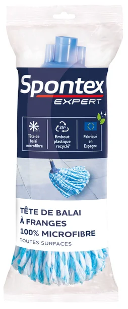Tête de balai à franges microfibre pour sols SPONTEX EXPERT
