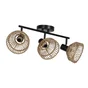 Barre 3 spots Mikona E14, corde naturel, INSPIRE
