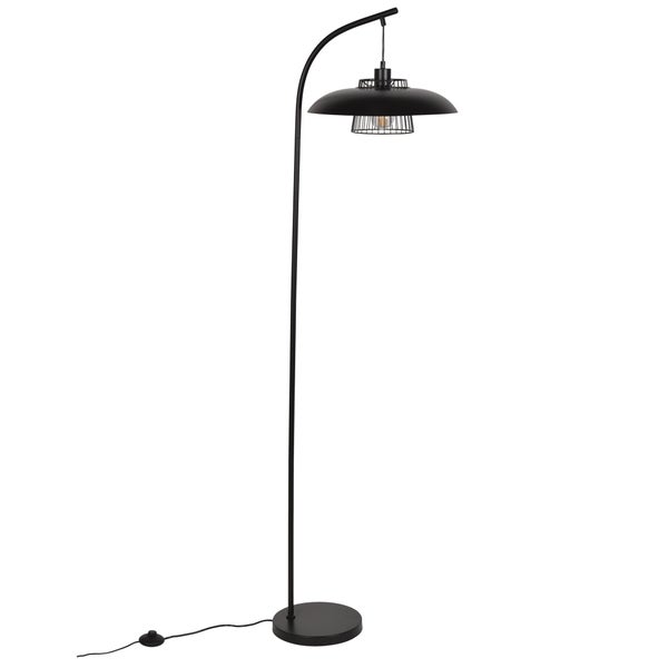 Lampadaire sitio e27 h166 metal noir inspire