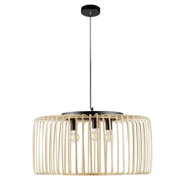 Suspension INSPIRE Pecan 3 x E27 diam. 75 cm bambou