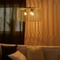 Suspension INSPIRE Pecan 3 x E27 diam. 75 cm bambou