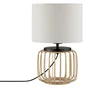 Lampe Pecan bambou et abat-jour en tissu INSPIRE, E27