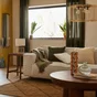 Lampe Pecan bambou et abat-jour en tissu INSPIRE, E27