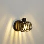 Spot patère E14 diam. 15cm pécan, métal noir, INSPIRE