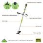 Débroussailleuse sur batterie RYOBI Rbc36x26bg2-140 36 V, l.26 cm