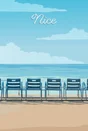 Toile imprimée Nice chaises, CEANOTHE l.97 x H.65 cm