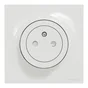 Lot de 5 prises affleurantes complètes Odace, SCHNEIDER ELECTRIC, blanc