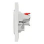 Lot de 5 prises affleurantes complètes Odace, SCHNEIDER ELECTRIC, blanc