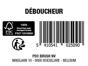 Déboucheur canalisation ventouse manche en bois PDC BRUSH