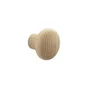 Bouton de meuble rond Dune, bois naturel, Diam.30 mm