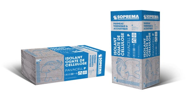 6 panneaux de ouate de cellulose PAVACELL 135x60cm Ep=100mm, R=2.55