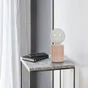 Lampe tyamo e27 h13 ceramique glossy rose bistro5 inspire