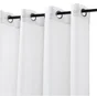 Voilage tamisant Giani, aspect lin blanc, grande largeur l.285 x H.250 cm
