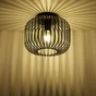 Plafonnier pecan e27 d28 metal noir inspire