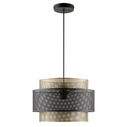 Suspension Cilaos Diam. 38cm laiton, noir INSPIRE, E27