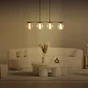 Suspension INSPIRE Callas 4 x E14 l.76 laiton/verre ambre