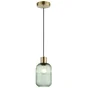 Suspension INSPIRE Dipsy E27 diam.14 cm laiton/verre vert