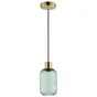 Suspension INSPIRE Dipsy E27 diam.14 cm laiton/verre vert