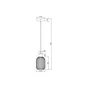 Suspension INSPIRE Dipsy E27 diam.14 cm laiton/verre vert