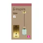 Suspension INSPIRE Dipsy E27 diam.14 cm laiton/verre vert