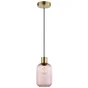 Suspension INSPIRE Dipsy E27 diam.14 cm laiton/verre rose