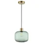 Suspension INSPIRE Dipsy E27 diam. 25 cm laiton/verre vert