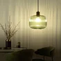 Suspension INSPIRE Dipsy E27 diam. 25 cm laiton/verre vert
