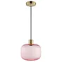 Suspension INSPIRE Dipsy E27 diam.25 cm laiton/verre rose