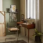 Lampe de bureau pince Tekla H.42 cm métal noir, verre blanc INSPIRE, E14