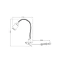 Lampe de bureau pince Tekla métal, noir, H.42 cm INSPIRE, GU10