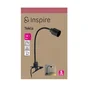 Lampe de bureau pince Tekla métal, noir, H.42 cm INSPIRE, GU10