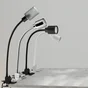 Lampe de bureau pince Tekla métal, noir, H.42 cm INSPIRE, GU10